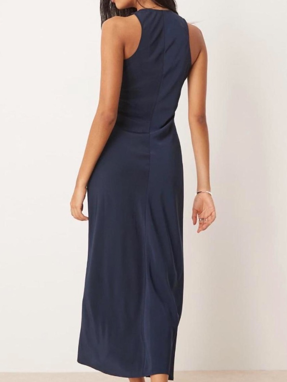 ASOS blue maxi satin dress